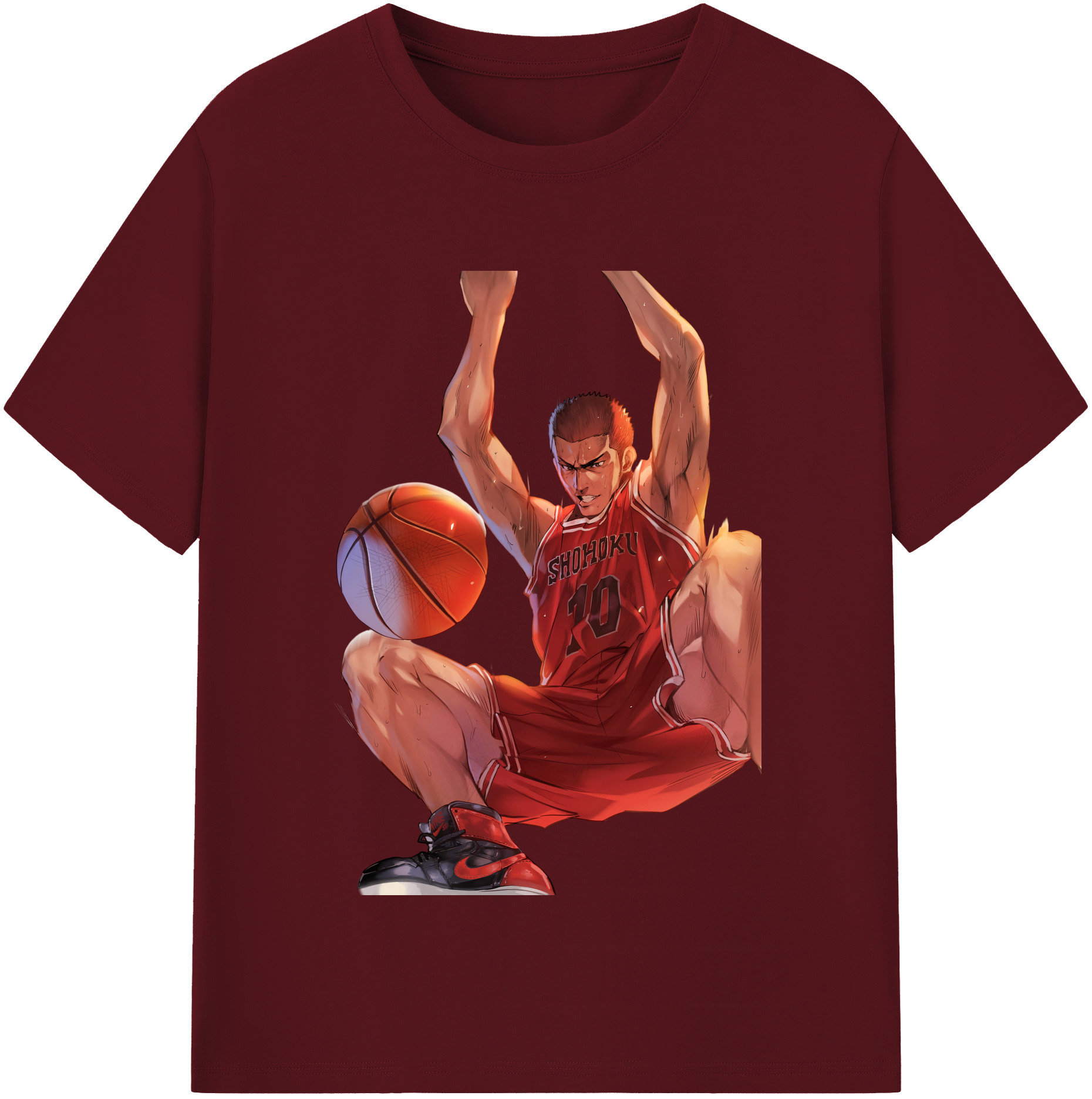 SLAM DUNK／スラムダンク 綿100％半袖Tシャツ（フロントプリント）